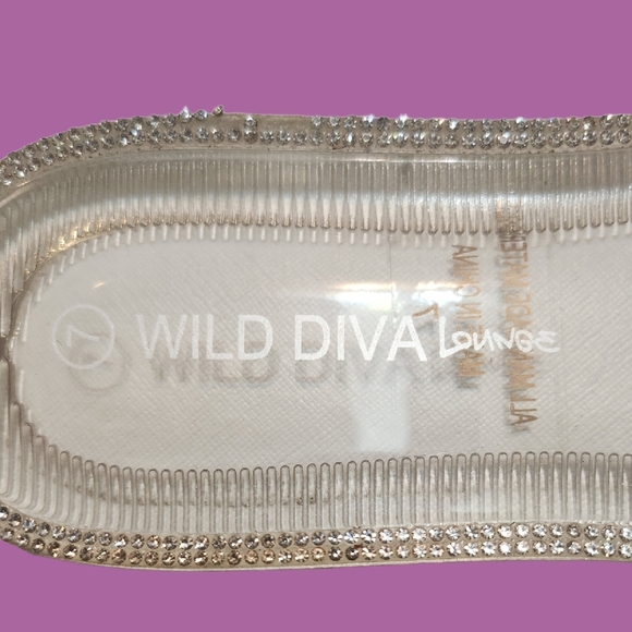 Wild Diva CLEAR MIRRORED Glam Slide Sandals, SIZE 7 - Picture 4 of 10